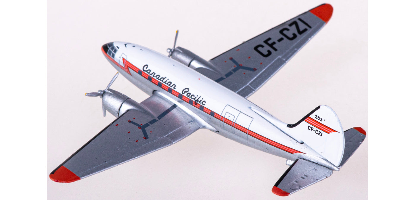 1:400 AeroClassics C411182 CP Air Curtiss C-46 CF-CZI Aircraft Model+Free Tractor
