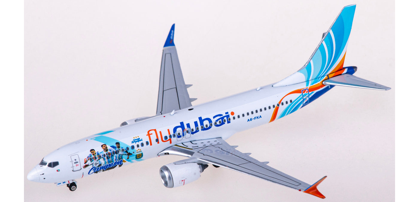 1:400 Phoenix PH04501 Flydubai Boeing 737 MAX 8 A6-FKA+Free Tractor