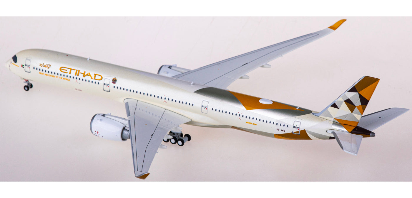 1:400 Geminijets GJETD2163 Etihad Airways Airbus A350-1000 A6-XWC Aircraft Model+Free Tractor