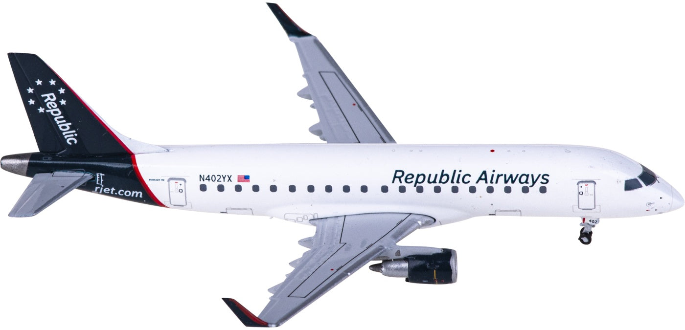 1:400 Geminijets GJRPA2086 Republic Airlines Embraer ERJ-175LR N402YX Aircraft Model+Free Tractor
