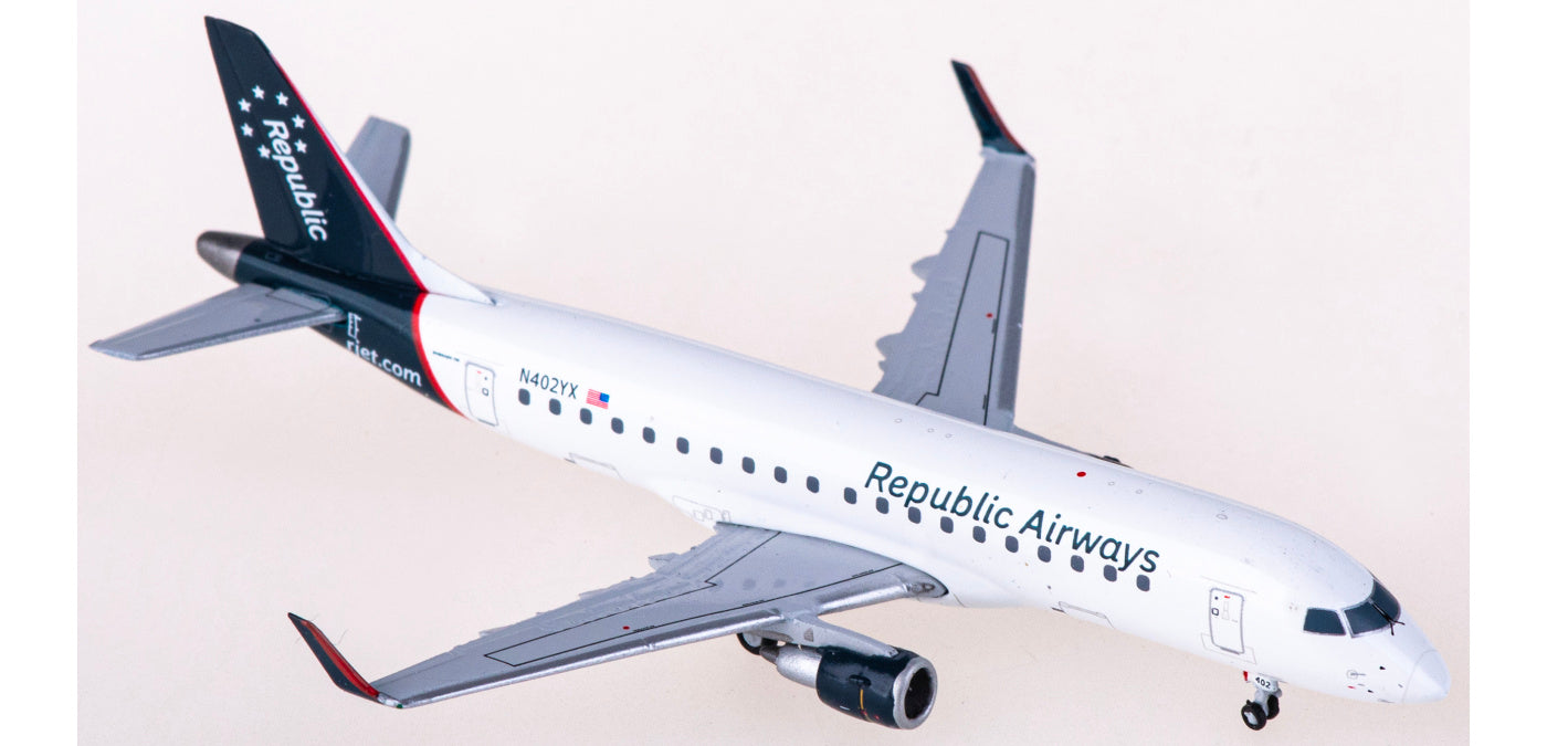 1:400 Geminijets GJRPA2086 Republic Airlines Embraer ERJ-175LR N402YX Aircraft Model+Free Tractor
