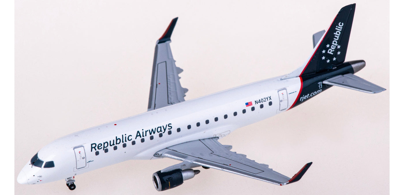 1:400 Geminijets GJRPA2086 Republic Airlines Embraer ERJ-175LR N402YX Aircraft Model+Free Tractor