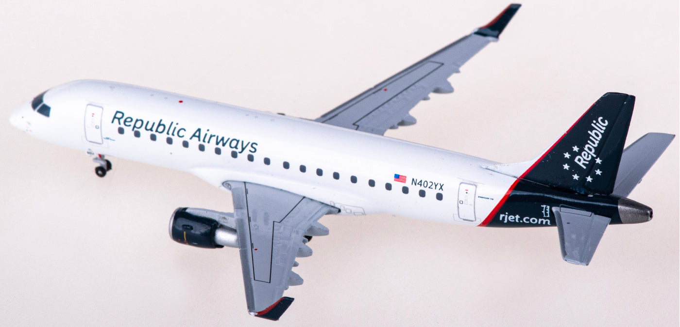 1:400 Geminijets GJRPA2086 Republic Airlines Embraer ERJ-175LR N402YX Aircraft Model+Free Tractor