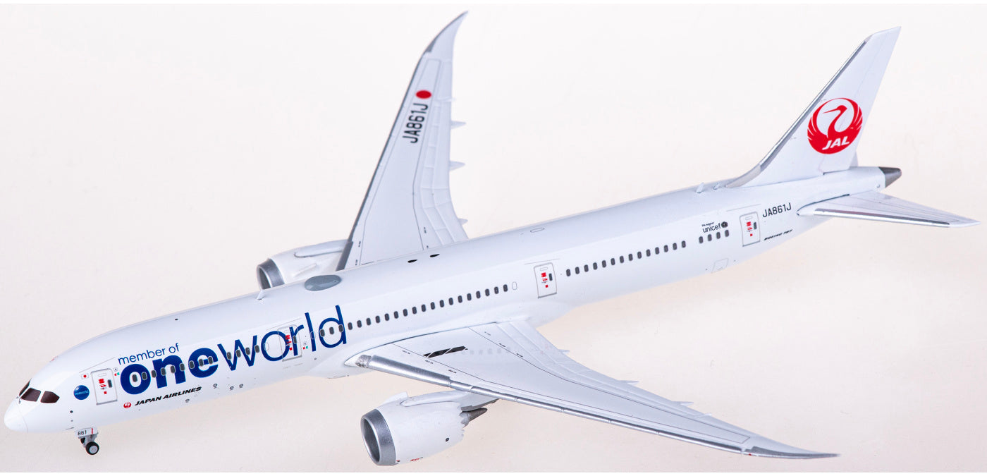 1:400 JC Wings SA4006 Japan Airlines Boeing 787-9 Dreamliner JA861J "ONE WORLD"Aircraft Model+Free Tractor