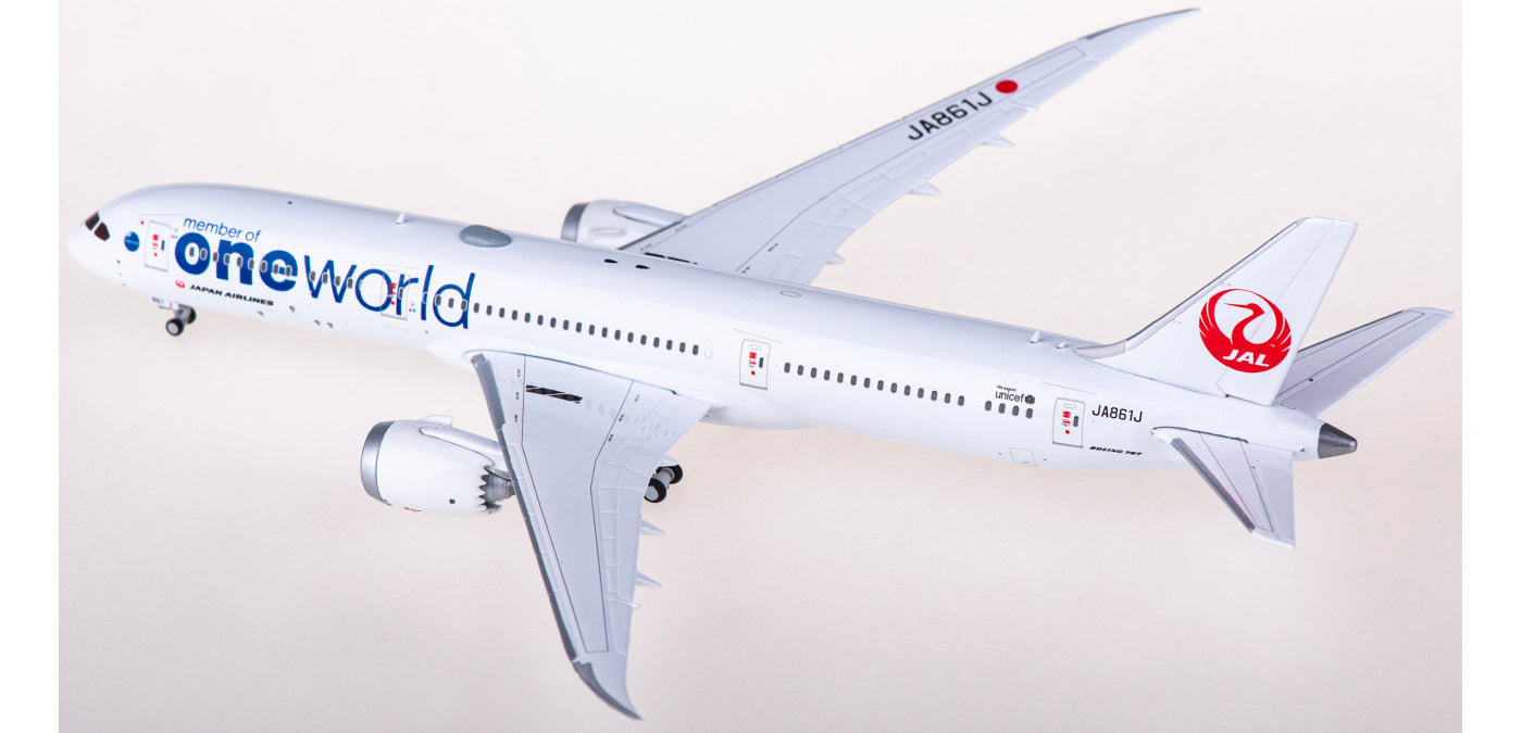 1:400 JC Wings SA4006 Japan Airlines Boeing 787-9 Dreamliner JA861J "ONE WORLD"Aircraft Model+Free Tractor