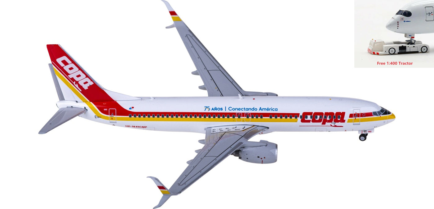 1:400 Geminijets GJCMP2180 Copa Airlines Boeing 737-800S HP-1841CMP Aircraft Model+Free Tractor