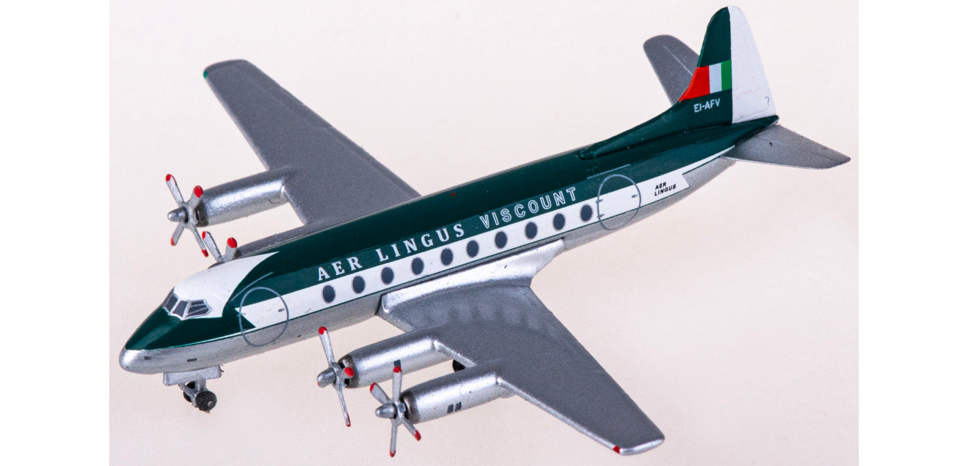 1:400 AeroClassics AC411221 Aer Lingus Vickers Viscount 700 EI-AFV Aircraft Model+Free Tractor