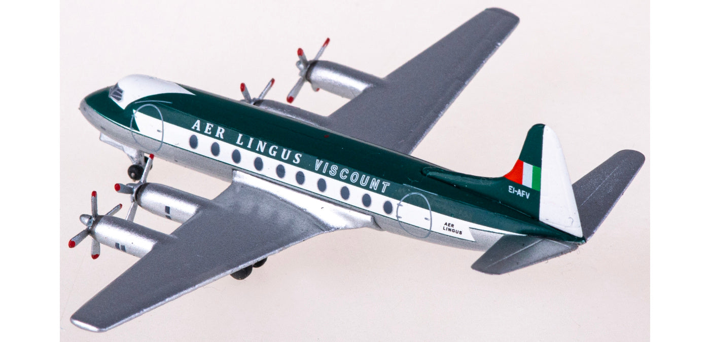 1:400 AeroClassics AC411221 Aer Lingus Vickers Viscount 700 EI-AFV Aircraft Model+Free Tractor