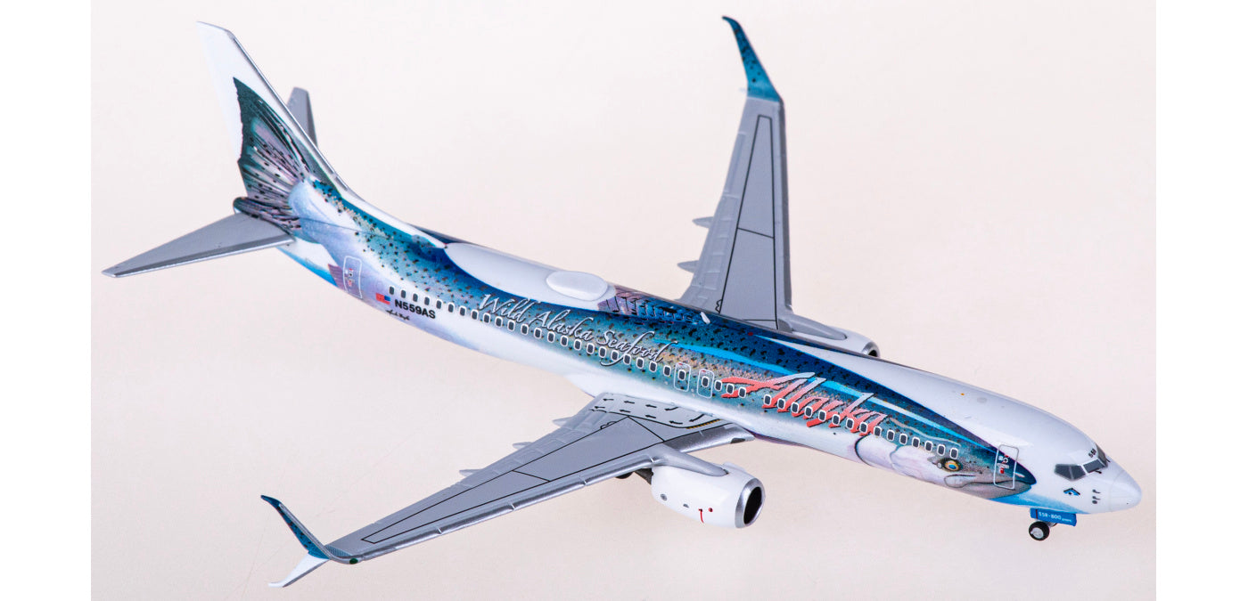 1:400 NG Models NG58167 Alaska Airlines Boeing 737-800 N559AS+Free Tractor