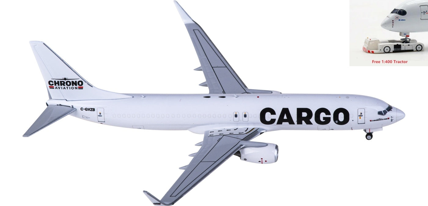 1:400 NG Models NG58142 Chrono Aviation Boeing 737-800BCF C-GVZB+Free Tractor