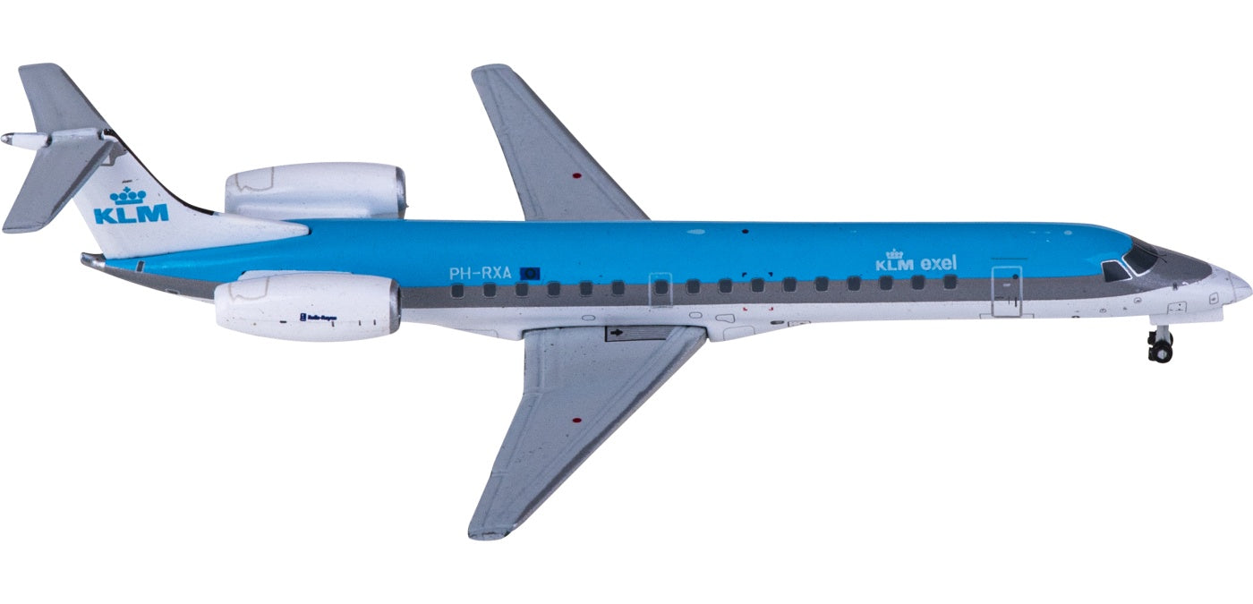 1:400 JC Wings XX4991 KLM Embraer ERJ-145MP PH-RXA Aircraft Model+Free Tractor