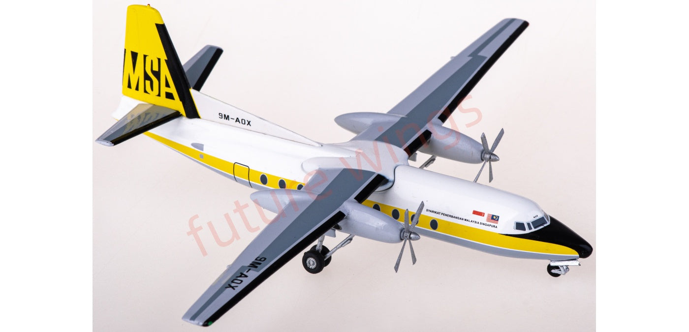 1:200 AeroClassics WM211299 MSA Fokker F-27 9M-AOX Aircraft Model