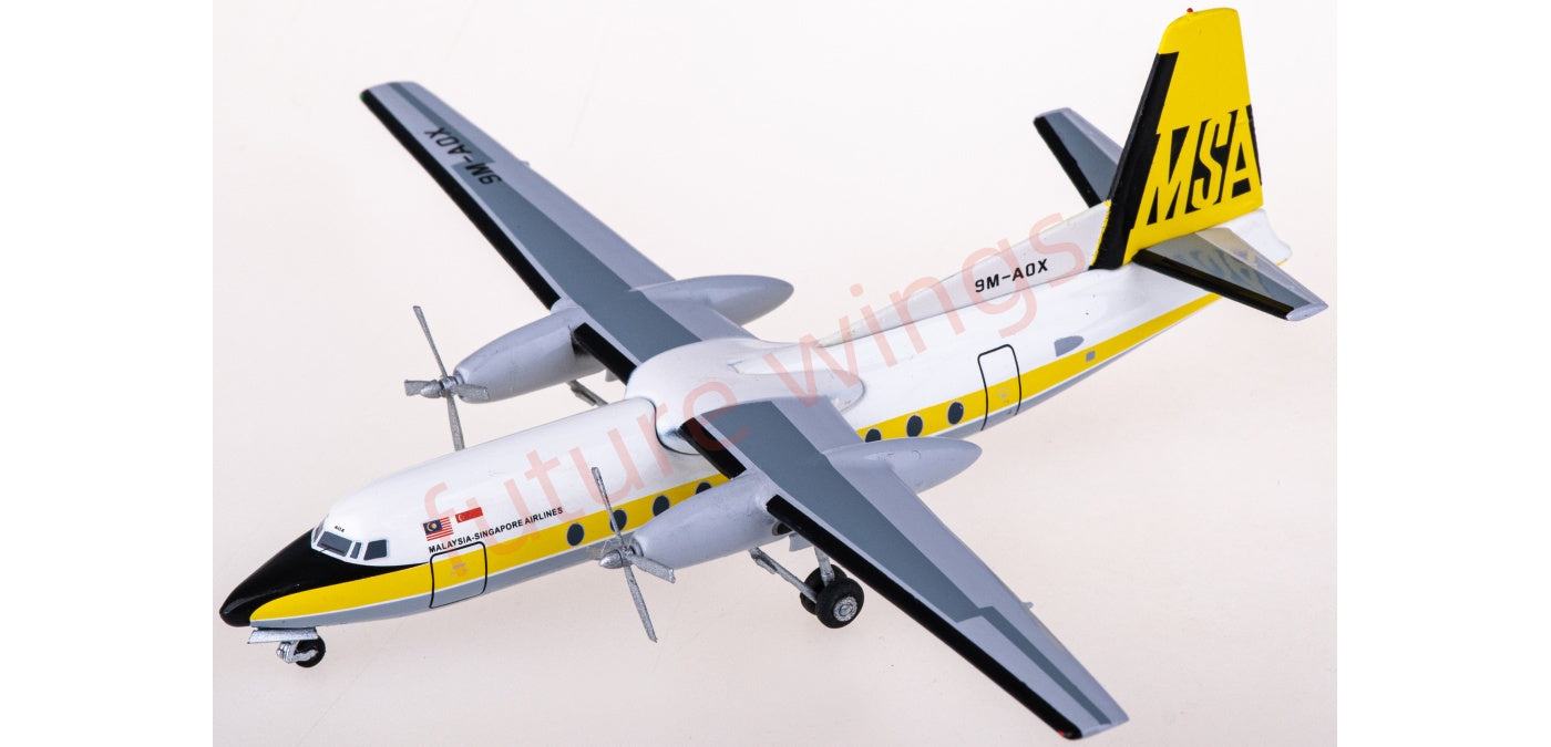 1:200 AeroClassics WM211299 MSA Fokker F-27 9M-AOX Aircraft Model