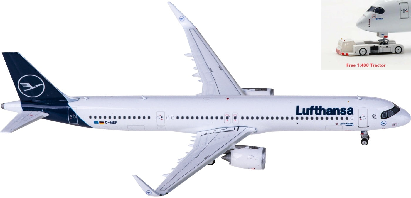 1:400 Phoenix PH04541 Lufthansa Airlines Airbus A321neo D-AIEP+Free Tractor