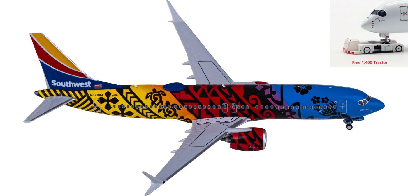 1:400 NG Models NG88016 Southwest Airlines Boeing 737 MAX 8 N8710M+Free Tractor