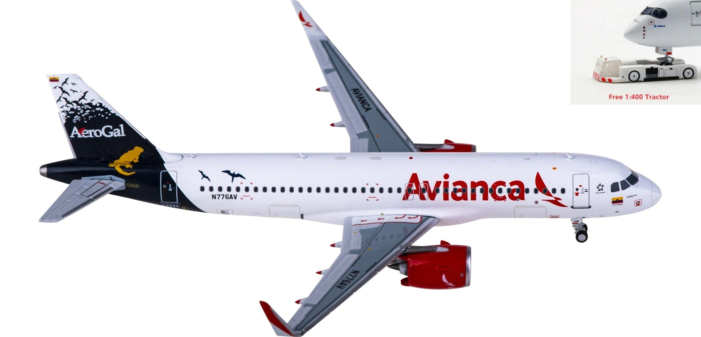 1:400 NG Models NG15031 Avianca Airbus A320neo N776AV+Free Tractor