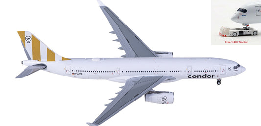 1:400 JC Wings XX40115 Condor Airbus A330-200 D-AIYC Aircraft Model+Free Tractor