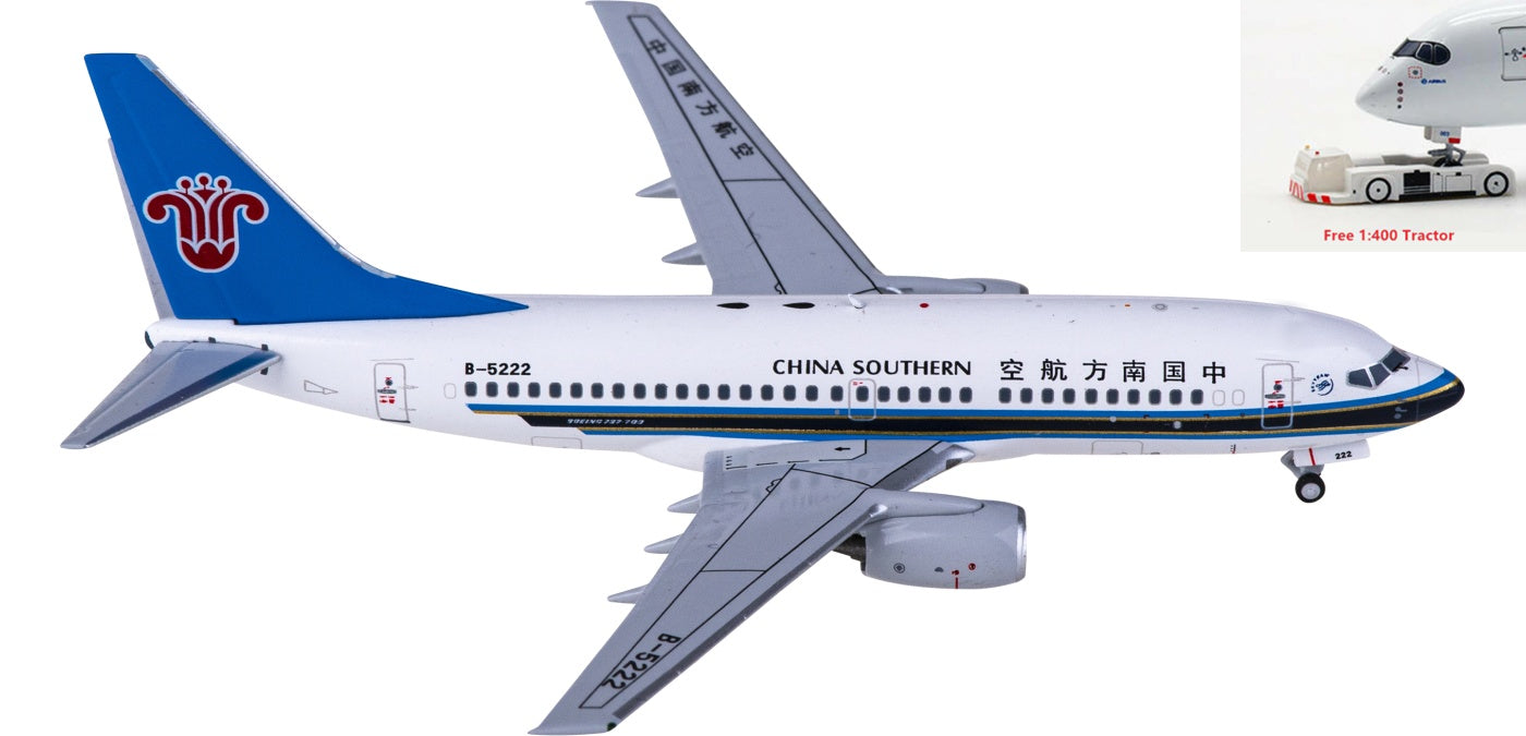 1:400 NG Models NG77036 China Southern Boeing 737-700 B-5222 Aircraft Model+Free Tractor