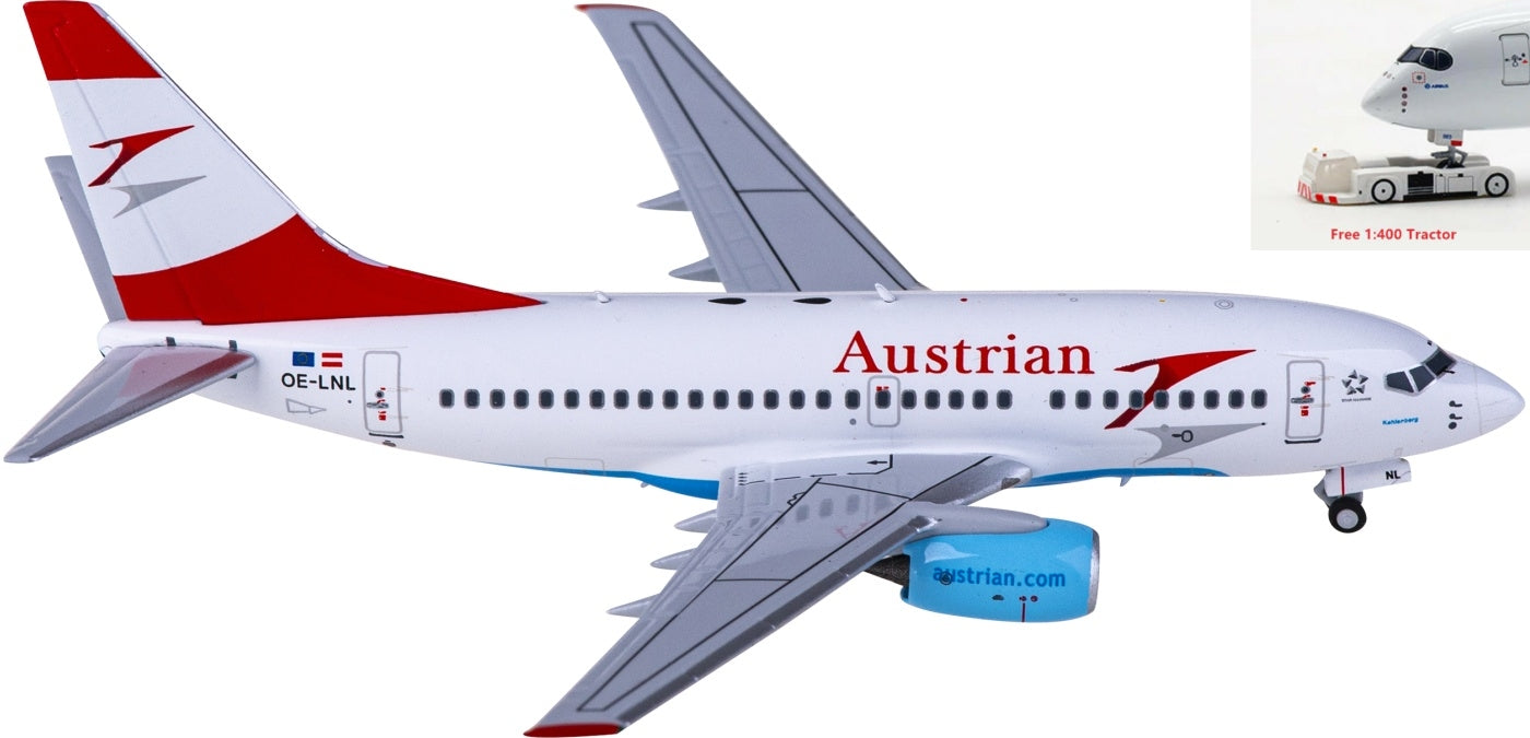 1:400 NG Models NG76015 Austrian Airlines Boeing 737-600 OE-LNL+Free Tractor
