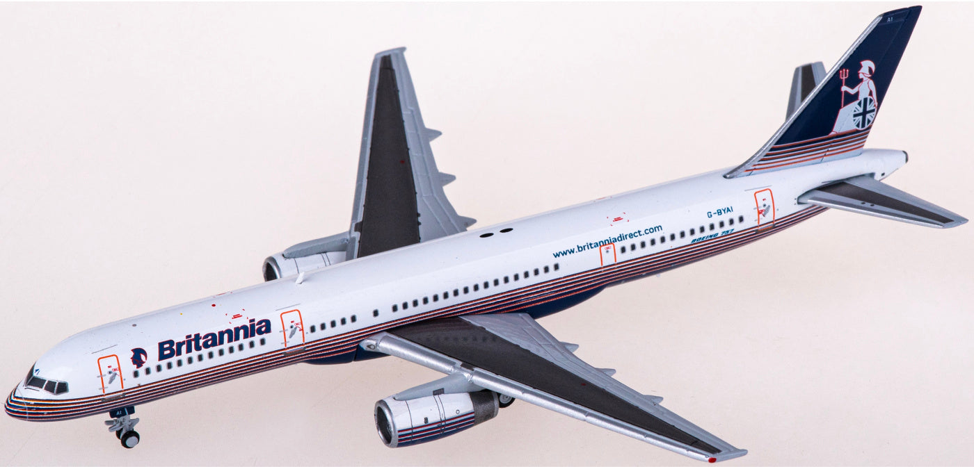 1:400 JC Wings XX4273 Britannia Boeing 757-200 G-BYAI Aircraft Model+Free Tractor