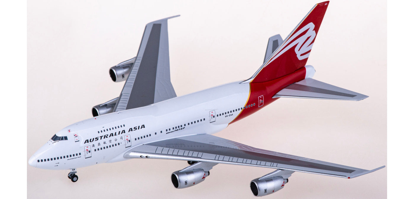 1:400 NG Models NG07035 Australia Asia Airlines Boeing 747SP VH-EAA Aircraft Model+Free Tractor