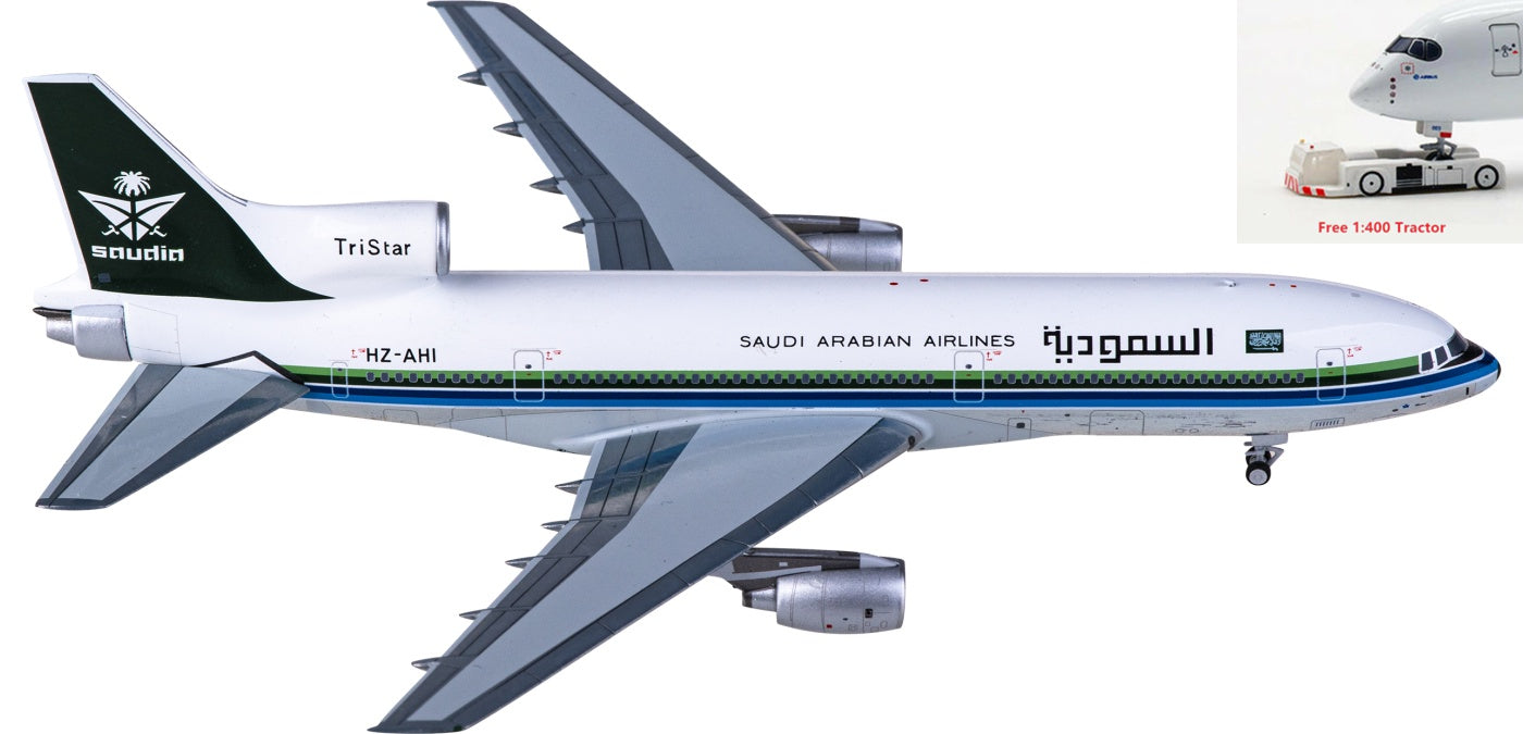 1:400 NG Models NG32009 Saudia Lockheed L-1011-200 HZ-AHI Aircraft Model+Free Tractor