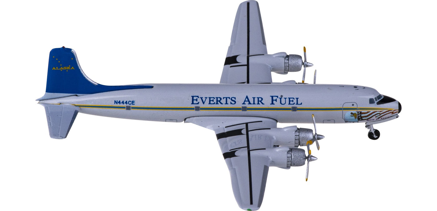 1:400 AeroClassics AC411283 Everts Air Fuel Douglas DC-6 N444CE Aircraft Model+Free Tractor