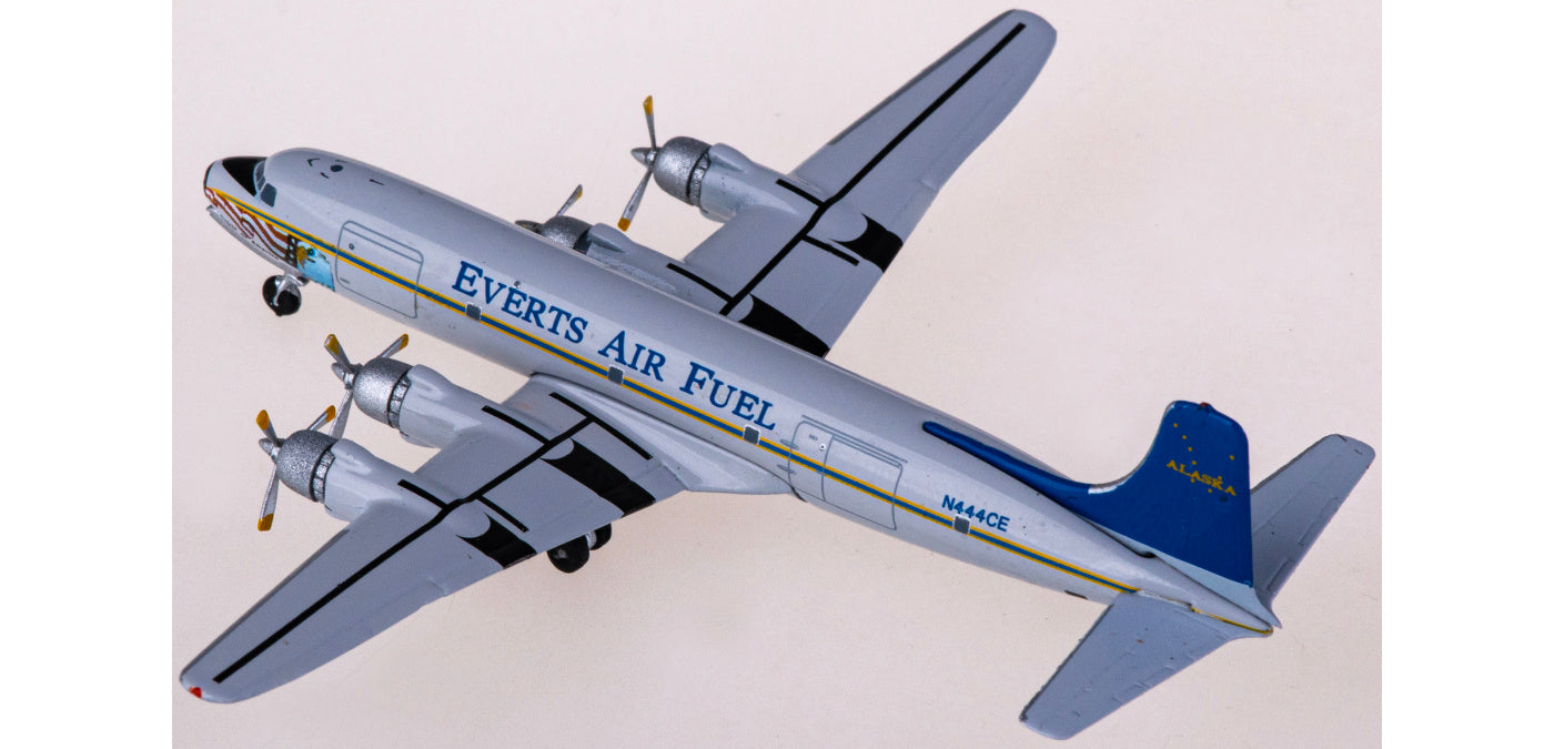 1:400 AeroClassics AC411283 Everts Air Fuel Douglas DC-6 N444CE Aircraft Model+Free Tractor