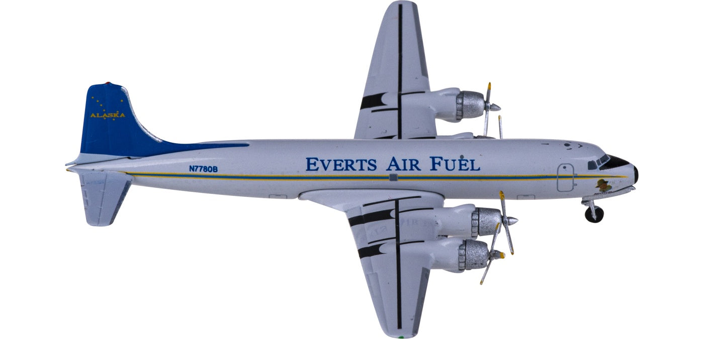 1:400 AeroClassics AC411284 Everts Air Fuel Douglas DC-6 N77808 Aircraft Model+Free Tractor