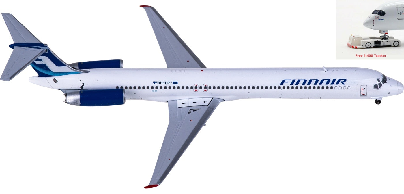 1:400 JC Wings XX40102 Finnair McDonnell Douglas MD-83 OH-LPF Aircraft Model+Free Tractor