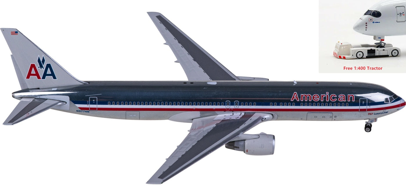1:400 Phoenix PH04554 American Airlines Boeing 767-300ER N377AN "ONE WORLD" Aircraft Model+Free Tractor