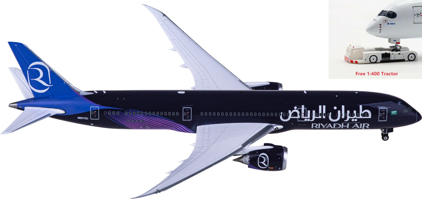 1:400 Phoenix PH11829 Riyadh Air Boeing 787-9 N8572C Aircraft Model+Free Tractor