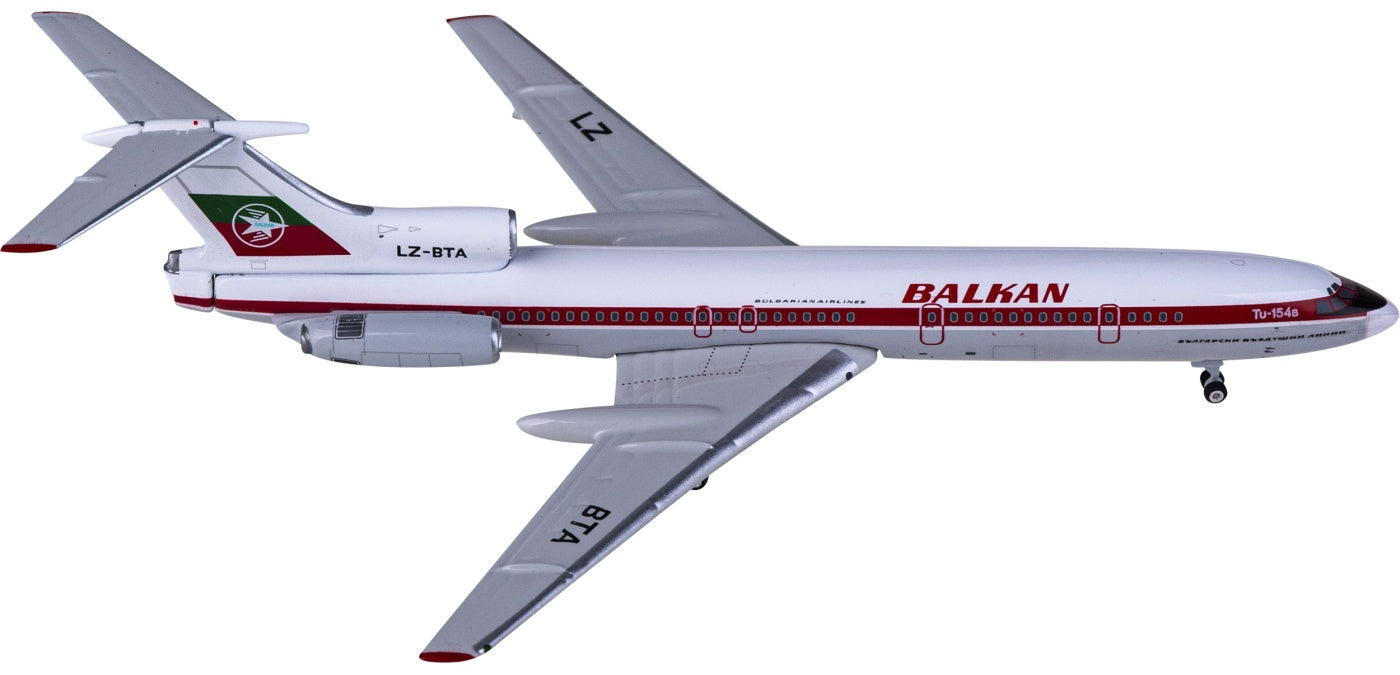 1:400 Phoenix PH11825 Balkan Bulgarian Airlines Tupolev TU-154B LZ-BTA+Free Tractor
