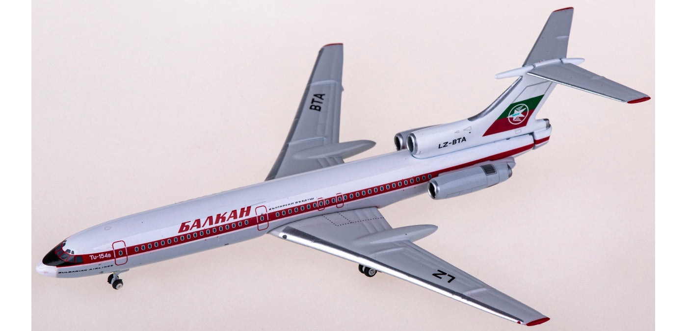 1:400 Phoenix PH11825 Balkan Bulgarian Airlines Tupolev TU-154B LZ-BTA+Free Tractor
