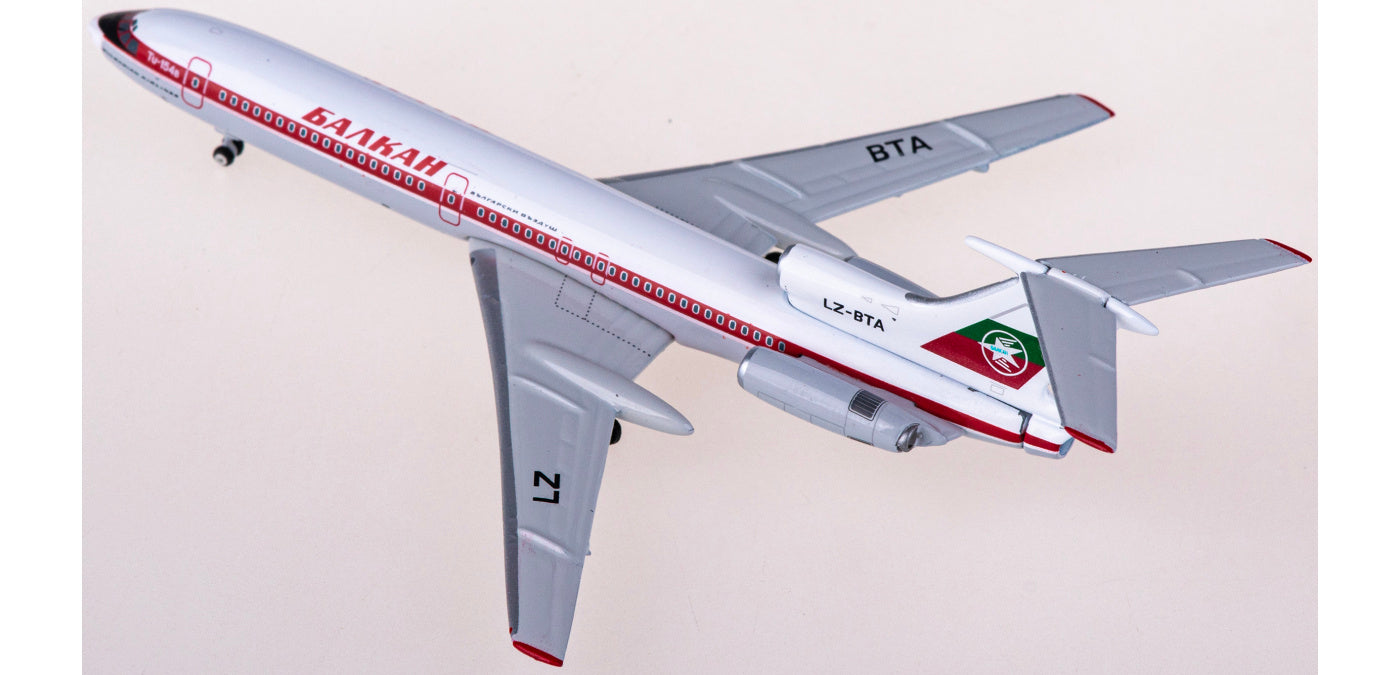 1:400 Phoenix PH11825 Balkan Bulgarian Airlines Tupolev TU-154B LZ-BTA+Free Tractor