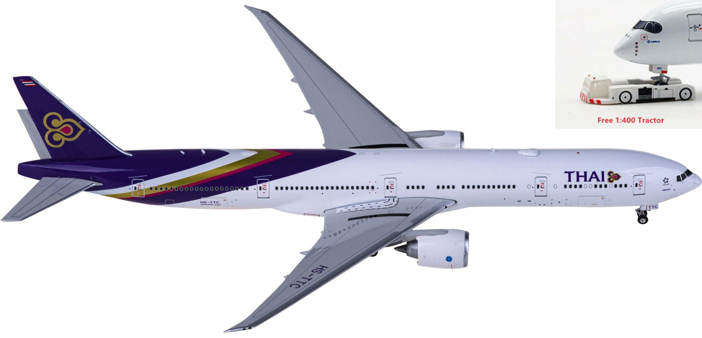 1:400 Phoenix PH11822 Thai Airways Boeing 777-300ER HS-TTC Aircraft Model+Free Tractor
