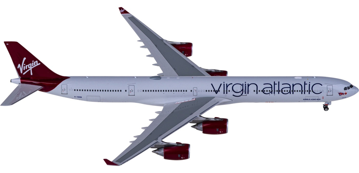 1:400 Phoenix PH04553 Virgin Atlantic Airbus A340-600 G-VWEB Aircraft Model+Free Tractor