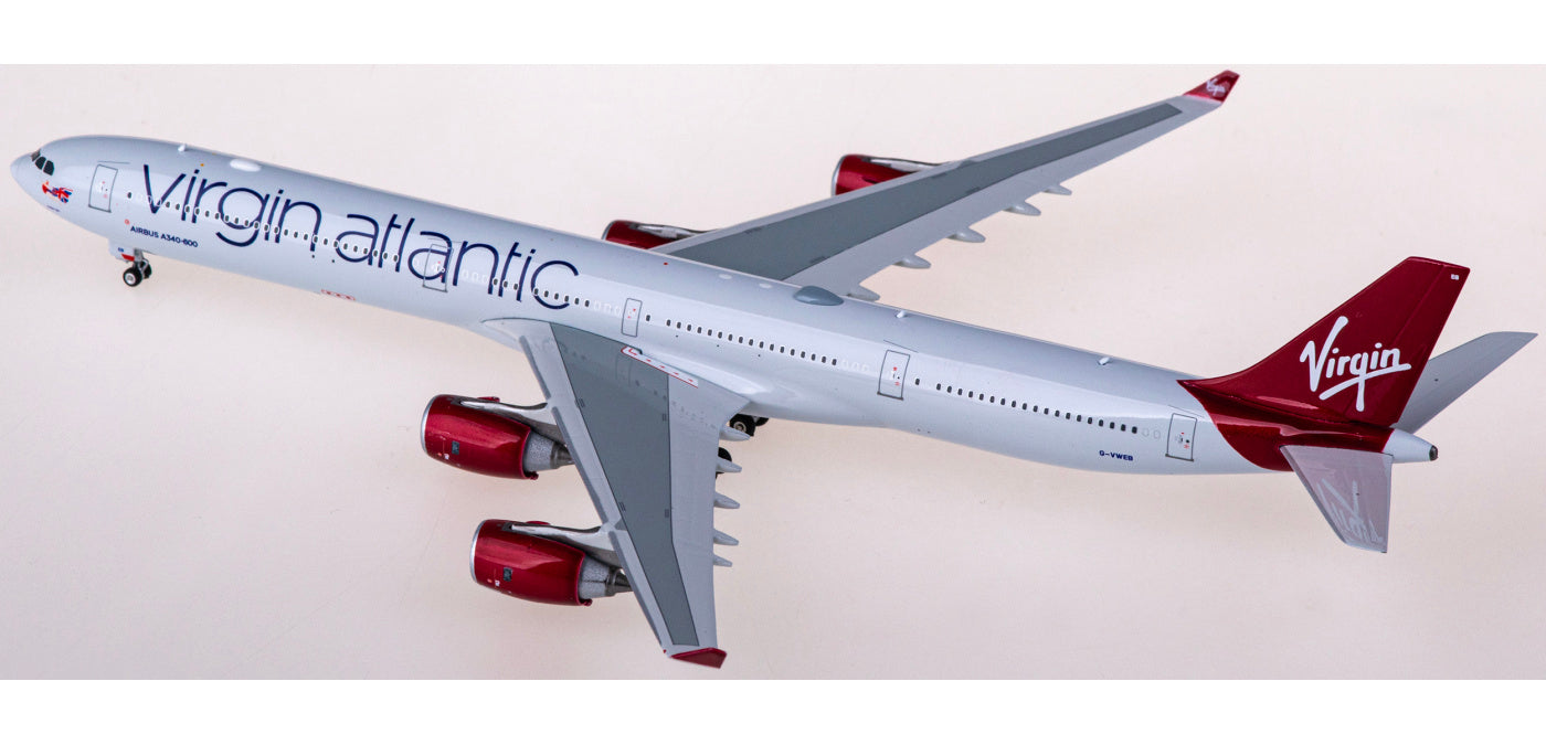 1:400 Phoenix PH04553 Virgin Atlantic Airbus A340-600 G-VWEB Aircraft Model+Free Tractor