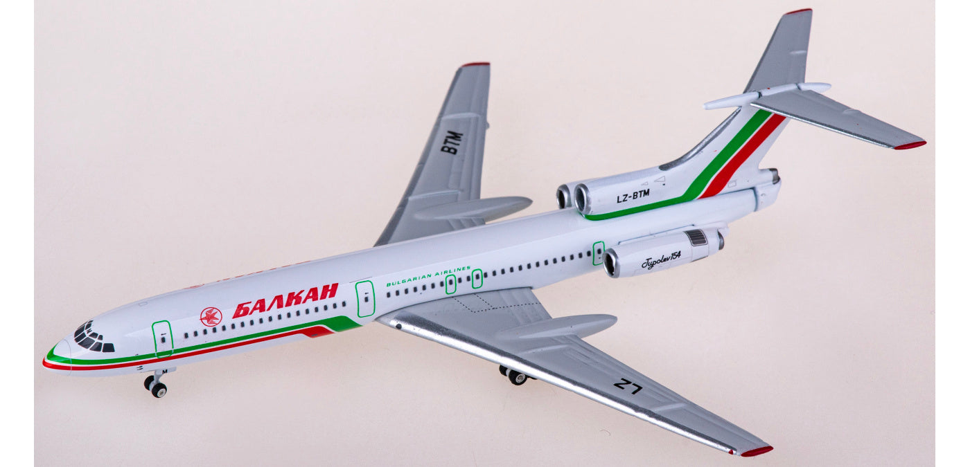 1:400 Phoenix PH11826 Balkan Bulgarian Airlines Tupolev TU-154B LZ-BTM+Free Tractor