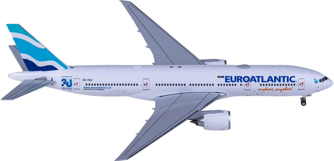 1:400 NG Models NG72042 EuroAtlantic Boeing 777-200ER CS-TSX Aircraft Model+Free Tractor