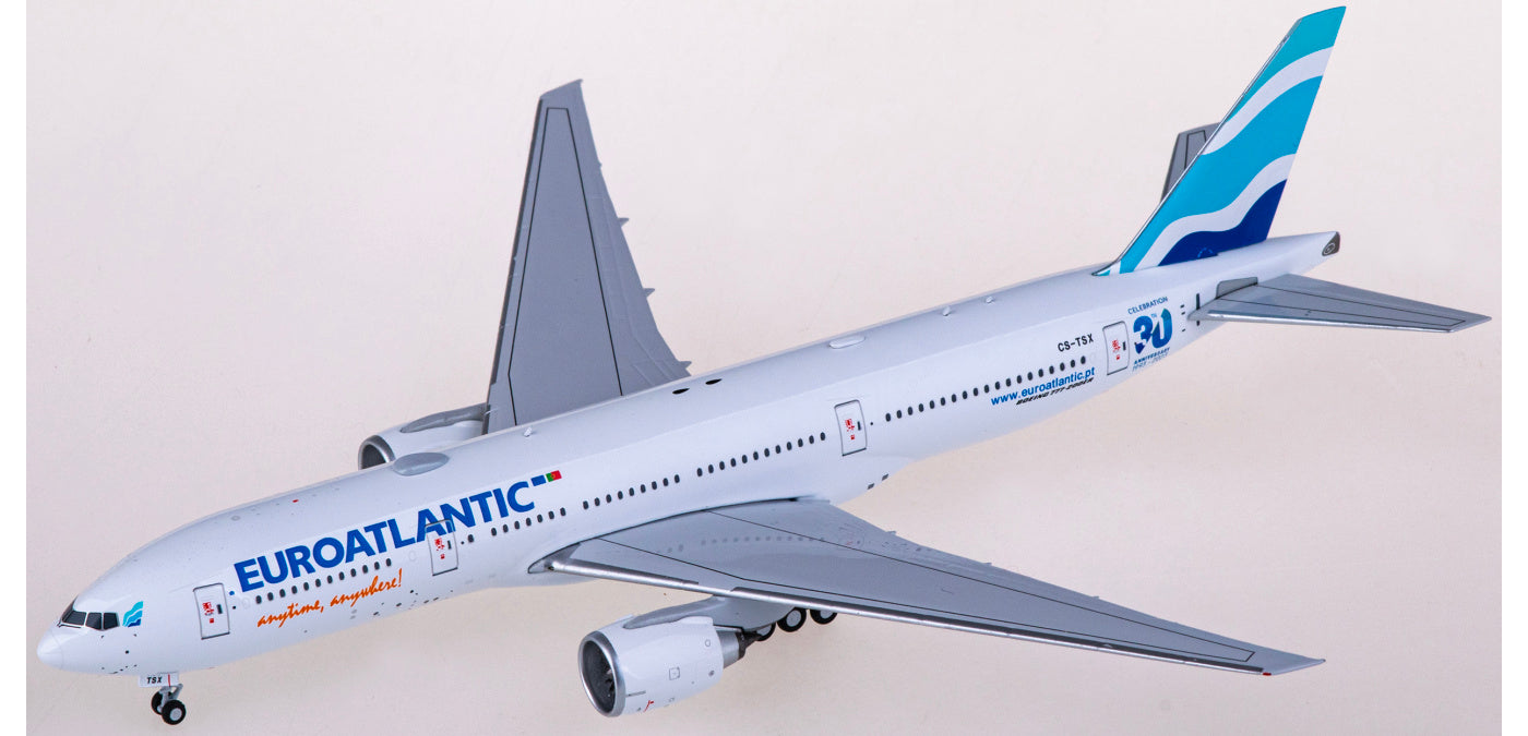 1:400 NG Models NG72042 EuroAtlantic Boeing 777-200ER CS-TSX Aircraft Model+Free Tractor