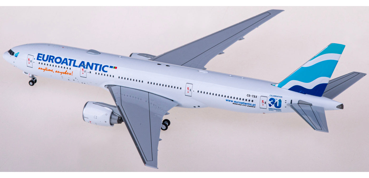 1:400 NG Models NG72042 EuroAtlantic Boeing 777-200ER CS-TSX Aircraft Model+Free Tractor