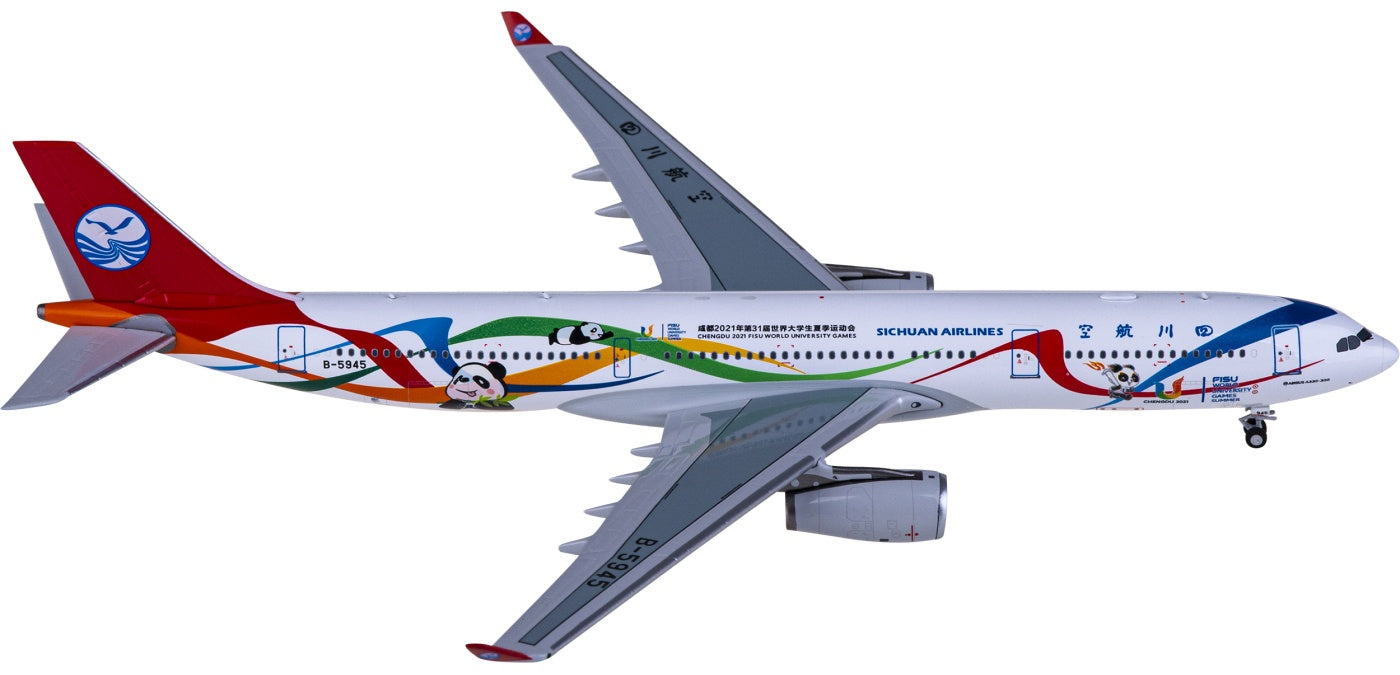 1:400 NG Models NG62060 Sichuan Airlines Airbus A330-300 B-5945 Aircraft Model+Free Tractor