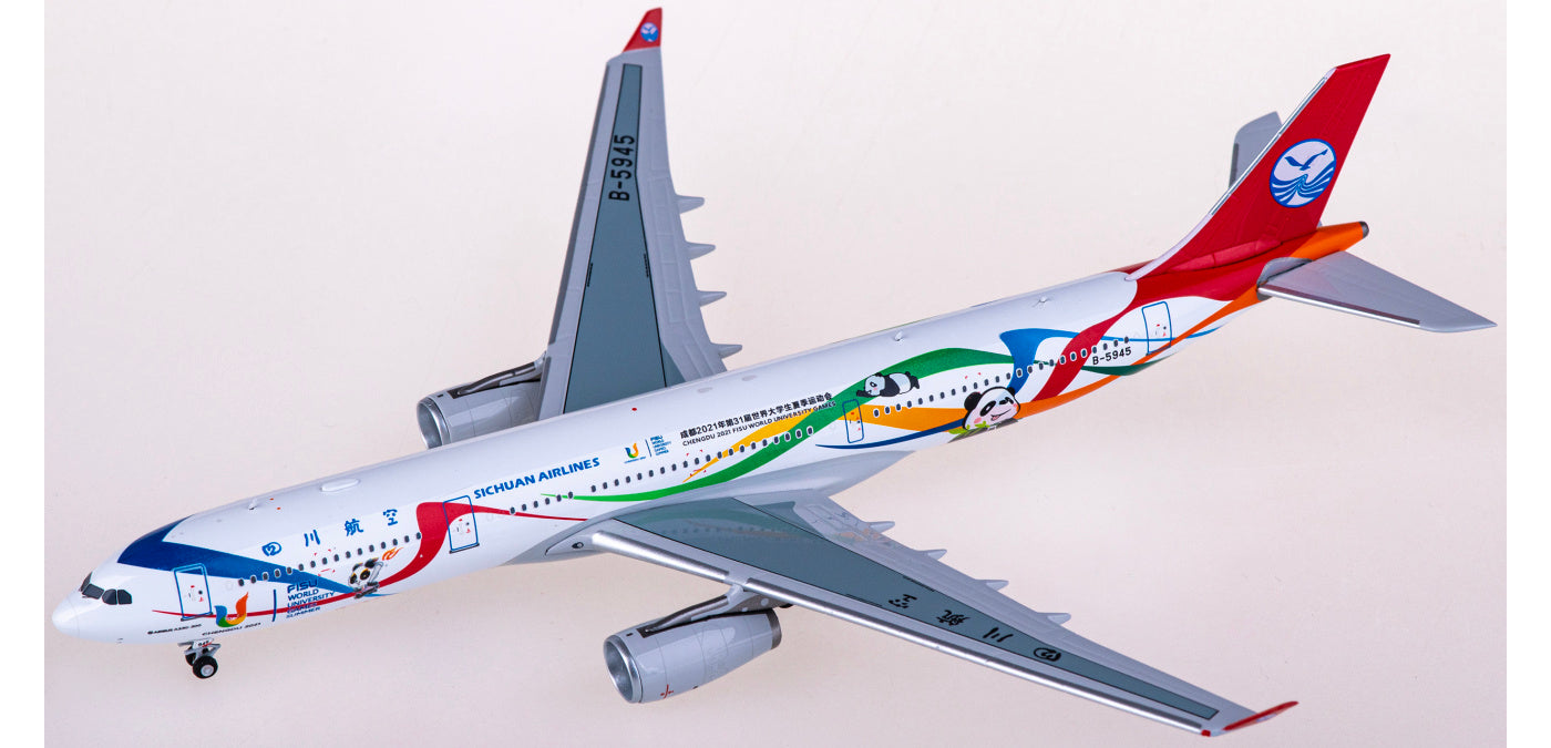 1:400 NG Models NG62060 Sichuan Airlines Airbus A330-300 B-5945 Aircraft Model+Free Tractor