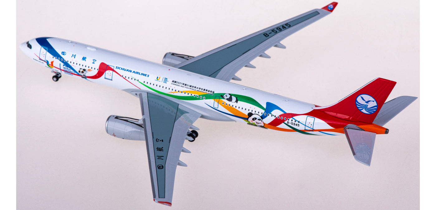 1:400 NG Models NG62060 Sichuan Airlines Airbus A330-300 B-5945 Aircraft Model+Free Tractor