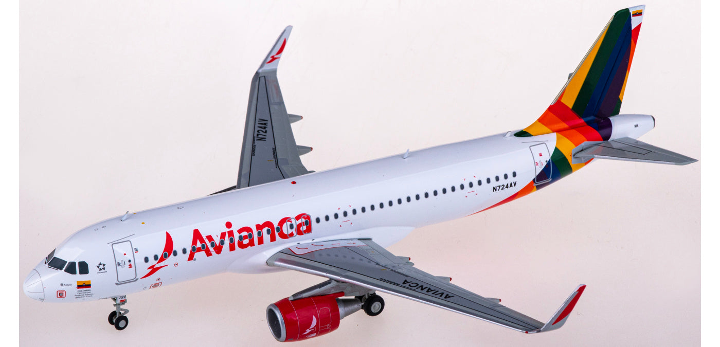 1:200 JC Wings LH2434 Avianca Airbus A320 N724AV Aircraft Model