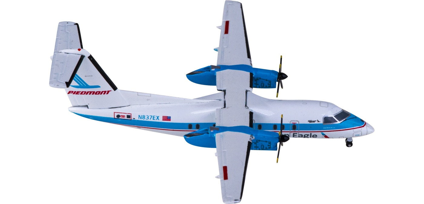 1:400 Geminijets GJAAL1614 American Airlines Bombardier Dash 8 Q100 N837EX Aircraft Model+Free Tractor