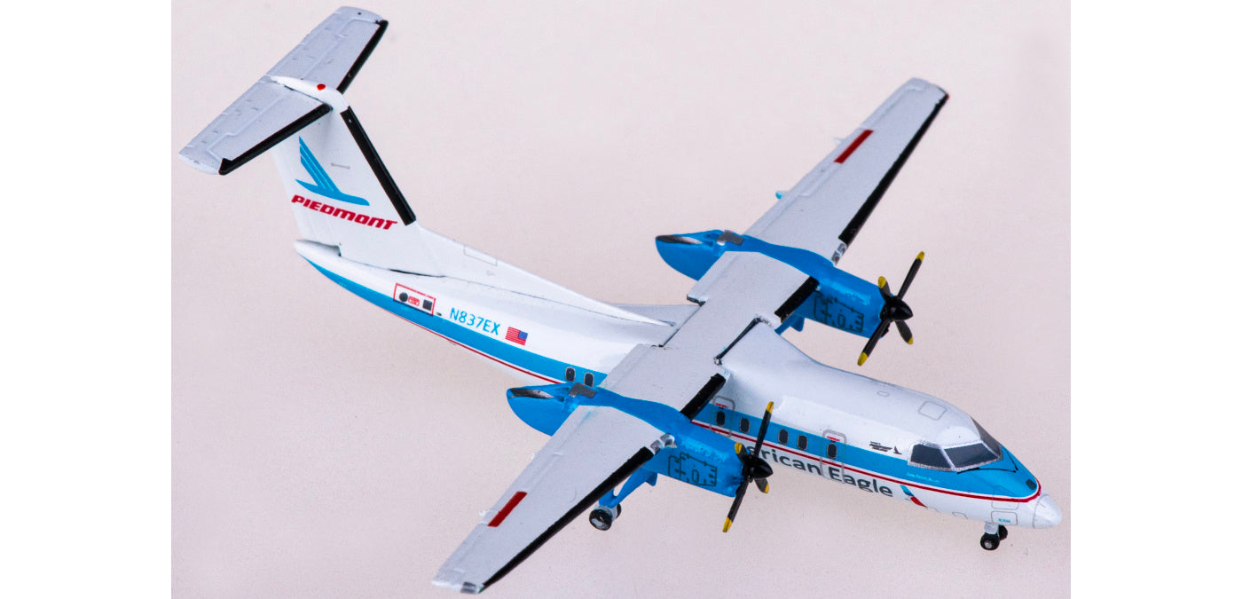 1:400 Geminijets GJAAL1614 American Airlines Bombardier Dash 8 Q100 N837EX Aircraft Model+Free Tractor