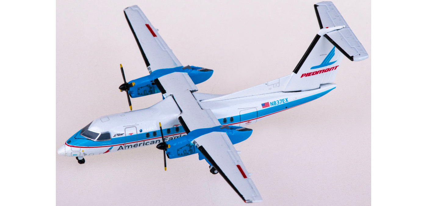 1:400 Geminijets GJAAL1614 American Airlines Bombardier Dash 8 Q100 N837EX Aircraft Model+Free Tractor