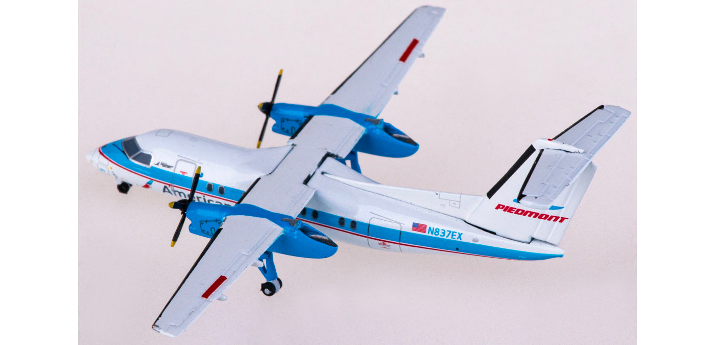 1:400 Geminijets GJAAL1614 American Airlines Bombardier Dash 8 Q100 N837EX Aircraft Model+Free Tractor